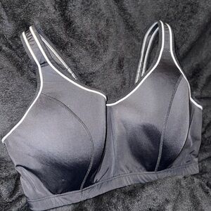 Livi Active Black Sports Bra with White Trim